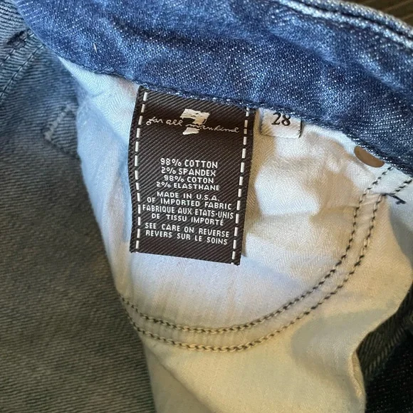 7 For All Mankind Dark Blue Boot Cut Jeans “A” Pocket 7FAM - Picture 5 of 5